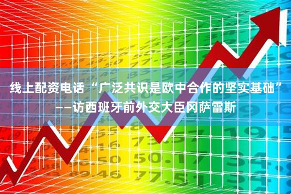 线上配资电话 “广泛共识是欧中合作的坚实基础”——访西班牙前外交大臣冈萨雷斯